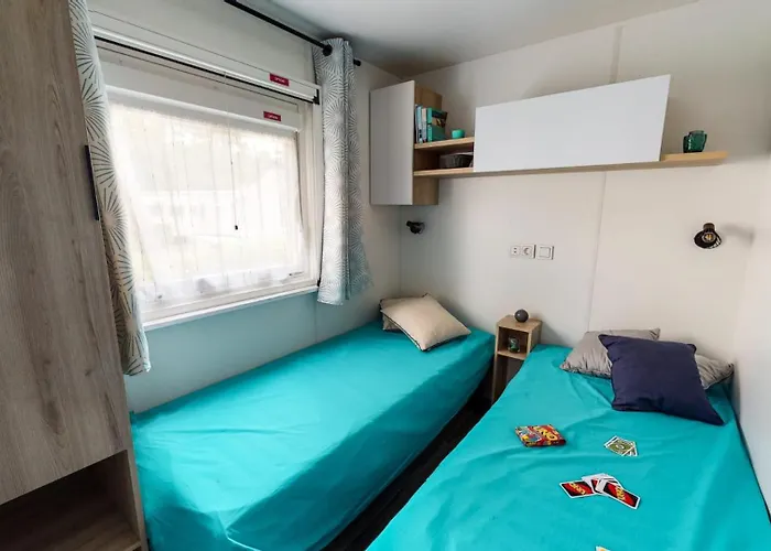 Campingplatz Mobil-home 6 Pers, Confort Clim, Piscine & Animations